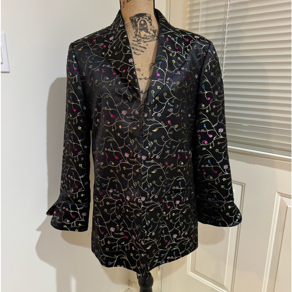 Redd Jeans satin with embroidery and more holiday jacket size 12